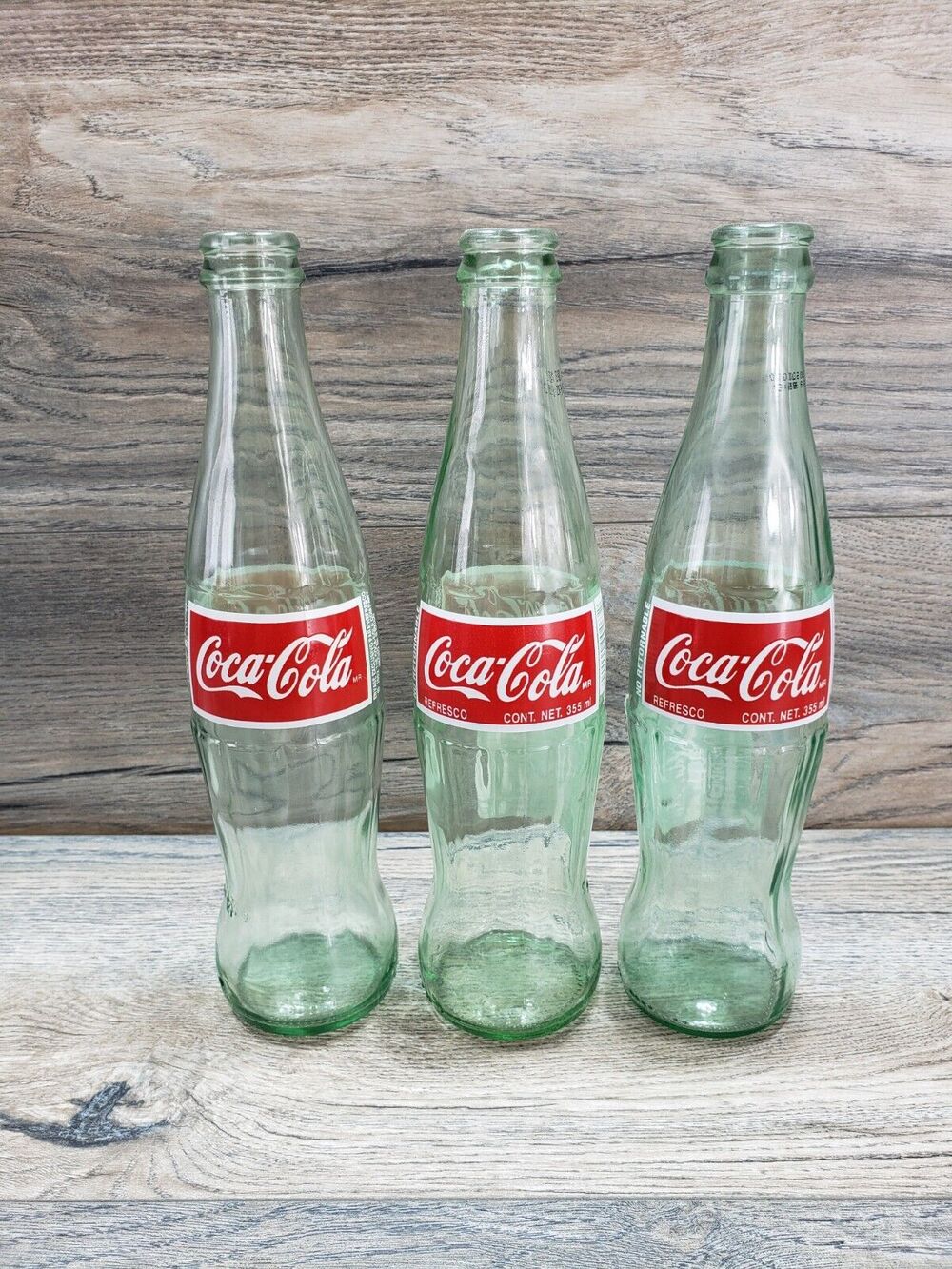 Coca Cola 2002 Bottles Mexico 355ml Empty No caps